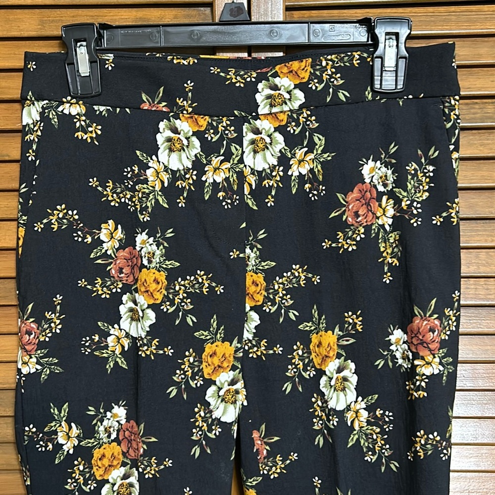 Jules & Leopold Black Floral Pull-on Dress Pants Size S - Picture 2 of 6